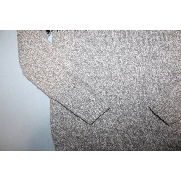 American Eagle Mens Grey Black Seriously Soft Fair Isle Wool Blend Sweater M - Picture 3 of 7